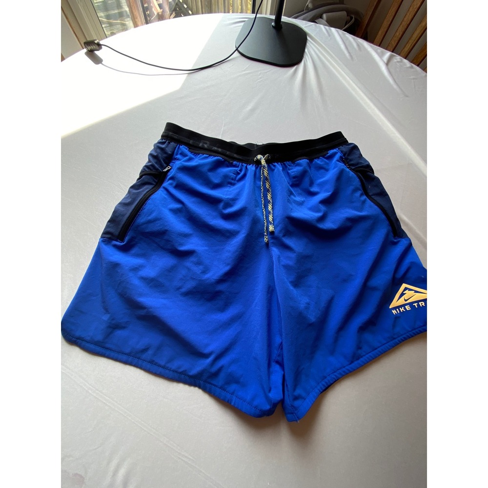 Nike Trail Dri-FIT Mens Running Shorts Blue Navy FB4194-405 Medium